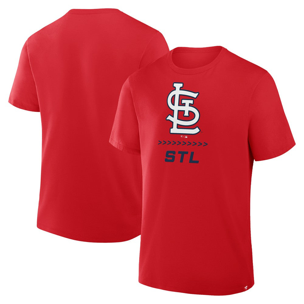 Red St. Louis Cardinals Fanatics Clubhouse Legacy Side Swipe T-Shirt
