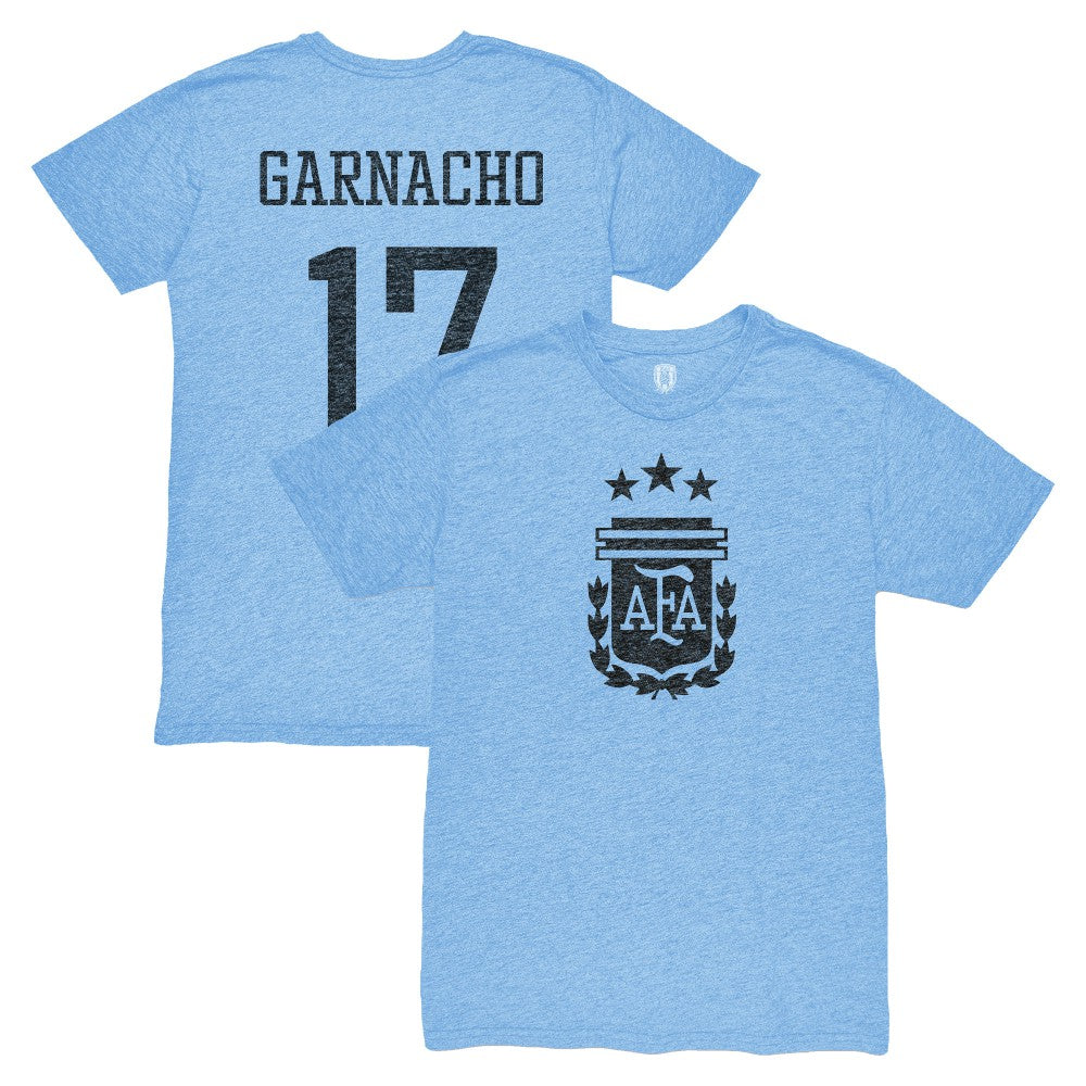Alejandro Garnacho Argentina National Team 1863FC Player Vintage Tri-Blend T-Shirt