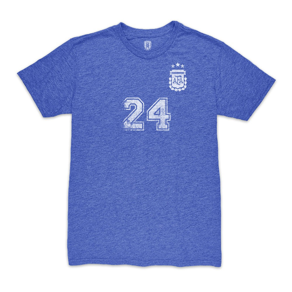 Enzo Fernández Argentina National Team 1863FC Player Vintage Tri-Blend T-Shirt