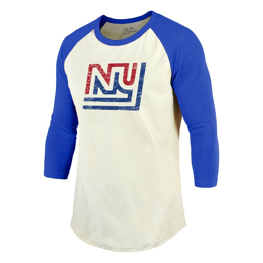 Lawrence Taylor  Majestic Threads Retired Player Name & Number 3/4 Raglan Sleeve T-Shirt  - New York Giants T-shirts