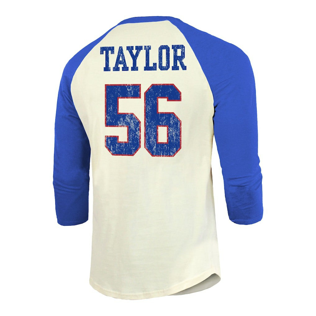 Lawrence Taylor  Majestic Threads Retired Player Name & Number 3/4 Raglan Sleeve T-Shirt  - New York Giants T-shirts