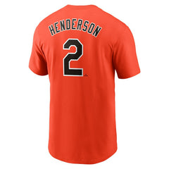 Orange Gunnar Henderson Baltimore Orioles Nike Fuse Name & Number T-Shirt