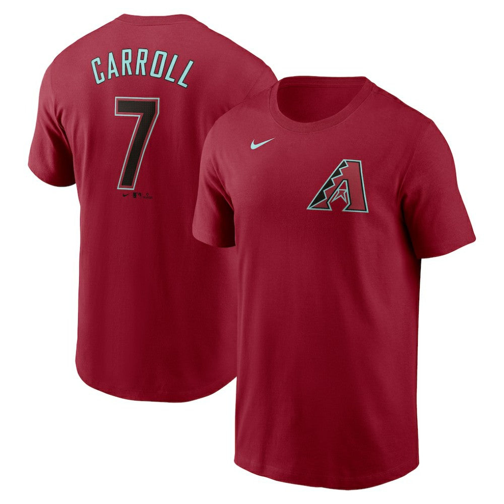 Red Corbin Carroll Arizona Diamondbacks Nike Fuse Name & Number T-Shirt