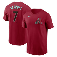 Red Corbin Carroll Arizona Diamondbacks Nike Fuse Name & Number T-Shirt