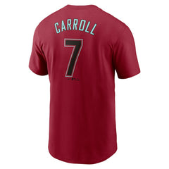 Red Corbin Carroll Arizona Diamondbacks Nike Fuse Name & Number T-Shirt