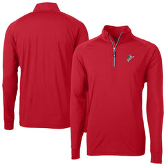 Red Cincinnati Reds Cutter & Buck Adapt Eco Knit Stretch Recycled Big & Tall Quarter-Zip Pullover Top