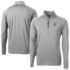 Gray Cincinnati Reds Cutter & Buck Adapt Eco Knit Stretch Recycled Big & Tall Quarter-Zip Pullover Top