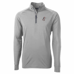 Gray Cincinnati Reds Cutter & Buck Adapt Eco Knit Stretch Recycled Big & Tall Quarter-Zip Pullover Top