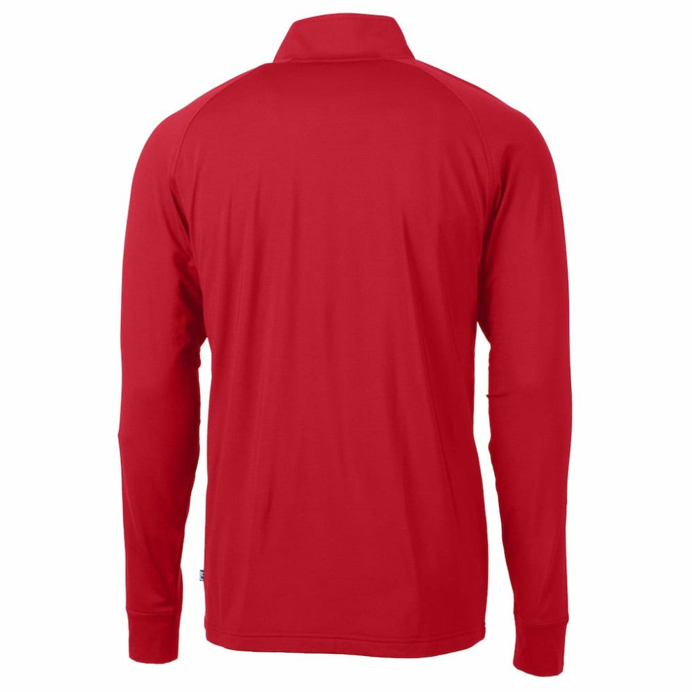 Red Boston Red Sox Cutter & Buck Big & Tall Adapt Eco Knit Stretch Recycled Quarter-Zip Pullover Top
