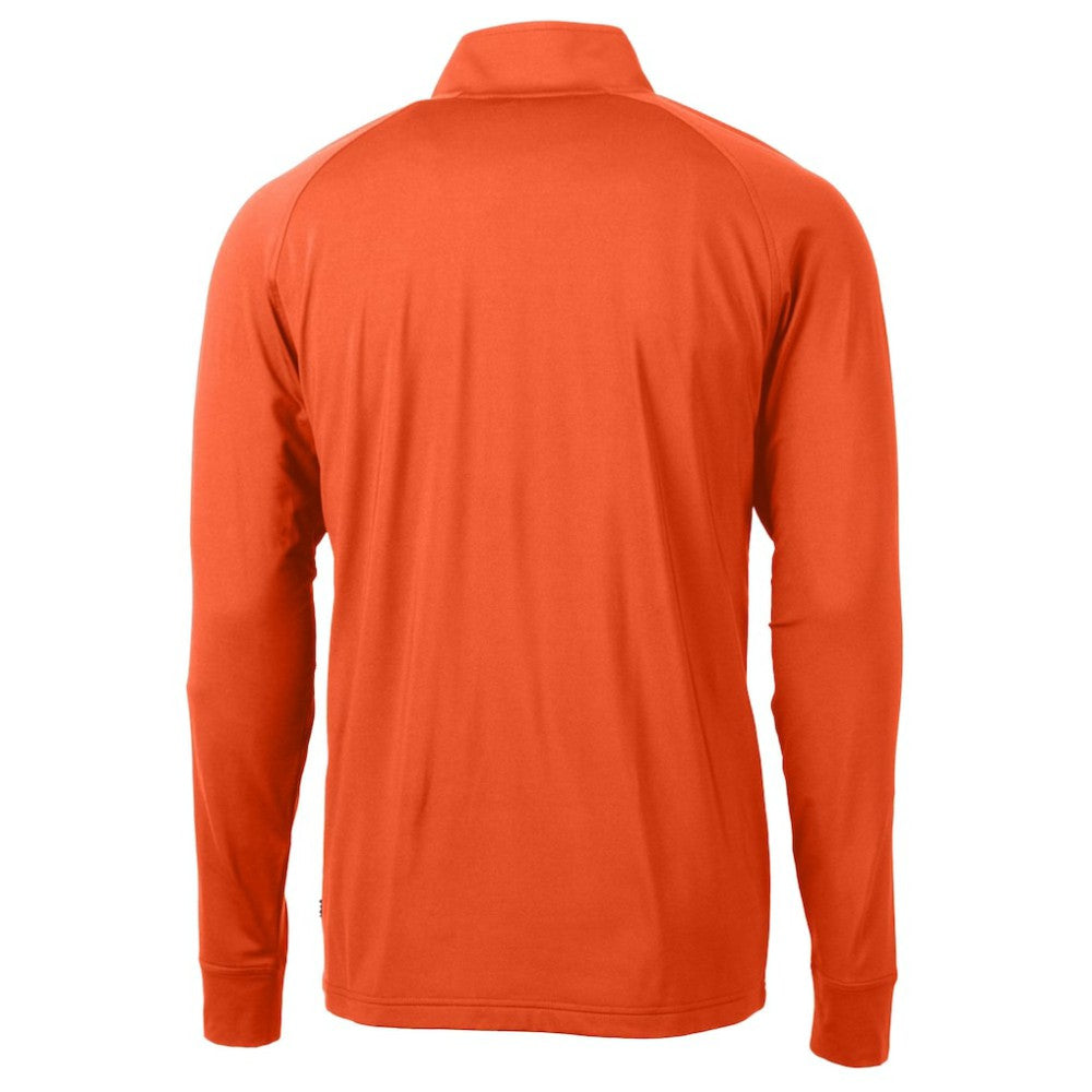 Orange San Francisco Giants Cutter & Buck  Adapt Eco Knit Stretch Recycled Quarter-Zip Pullover Top