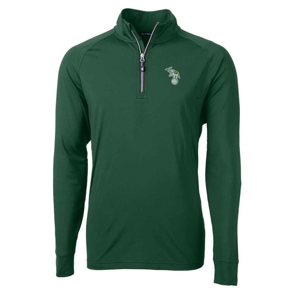 Hunter Green Athletics Cutter & Buck Stomper Adapt Eco Knit Stretch Recycled Quarter-Zip Pullover Top