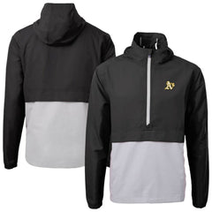 Black Athletics Cutter & Buck Charter Eco Recycled Half-Zip Anorak Jacket
