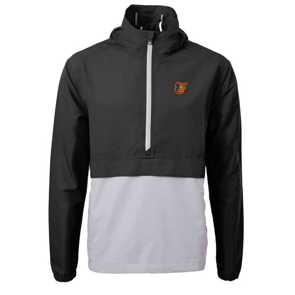 Black Baltimore Orioles Cutter & Buck Charter Eco Recycled Half-Zip Anorak Jacket