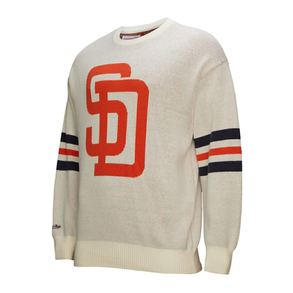 Cream San Diego Padres Mitchell & Ness Retro Pullover Sweater