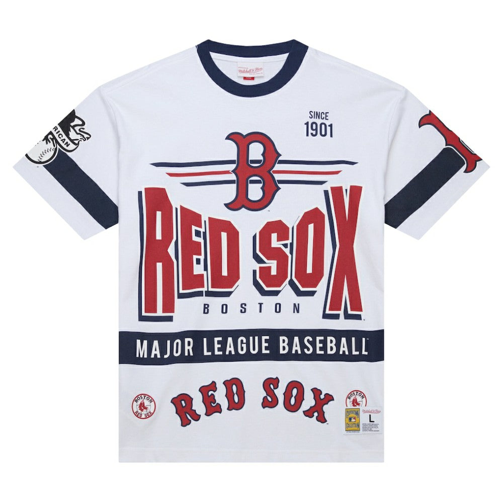 White Boston Red Sox Mitchell & Ness Cooperstown Collection Team Origins Premium T-Shirt
