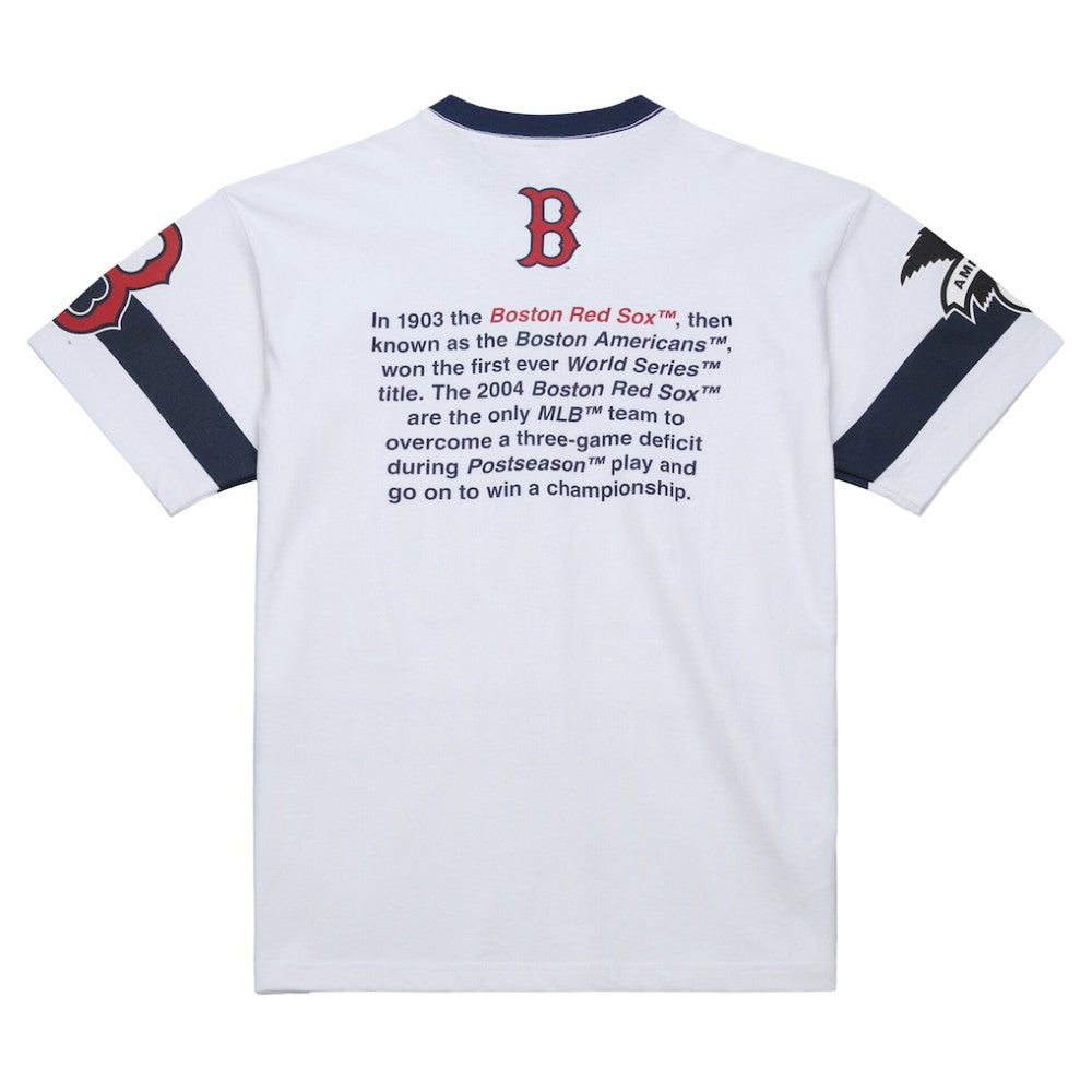White Boston Red Sox Mitchell & Ness Cooperstown Collection Team Origins Premium T-Shirt