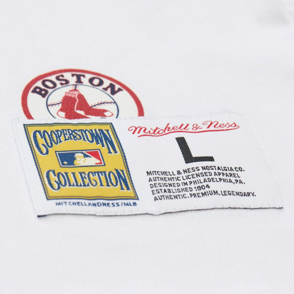 White Boston Red Sox Mitchell & Ness Cooperstown Collection Team Origins Premium T-Shirt