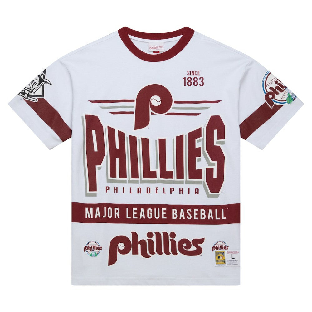 White Philadelphia Phillies Mitchell & Ness Cooperstown Collection Team Origins Premium T-Shirt