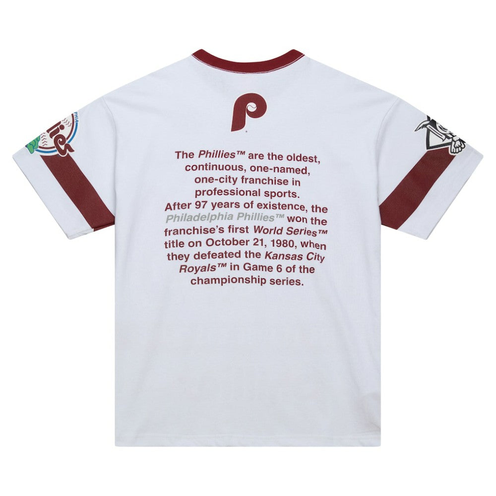 White Philadelphia Phillies Mitchell & Ness Cooperstown Collection Team Origins Premium T-Shirt