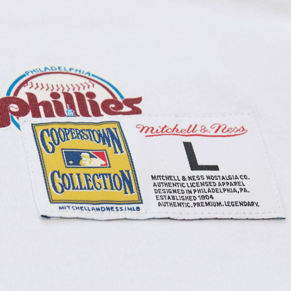 White Philadelphia Phillies Mitchell & Ness Cooperstown Collection Team Origins Premium T-Shirt