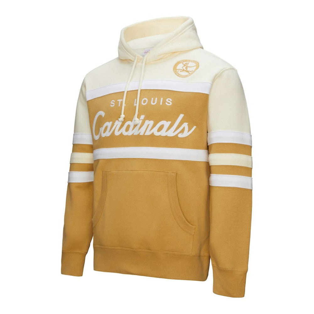 Tan/Cream St. Louis Cardinals Mitchell & Ness Head Coach Pullover Hoodie