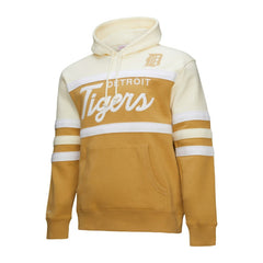 Tan/Cream Detroit Tigers Mitchell & Ness Head Coach Pullover Hoodie