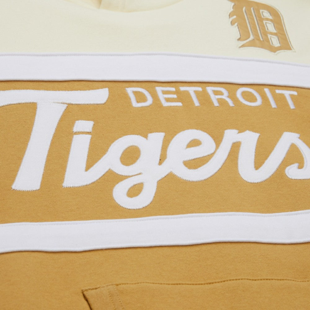Tan/Cream Detroit Tigers Mitchell & Ness Head Coach Pullover Hoodie