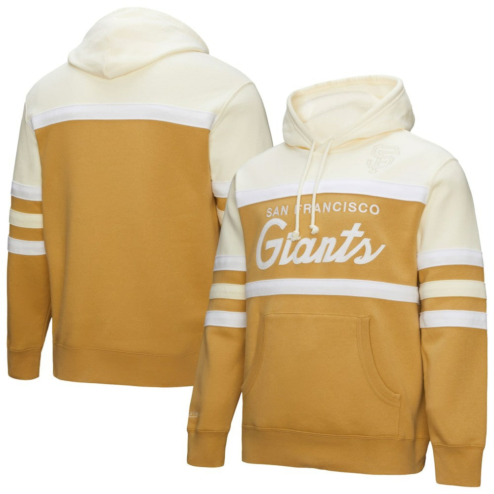 Tan/Cream San Francisco Giants Mitchell & Ness Head Coach Pullover Hoodie
