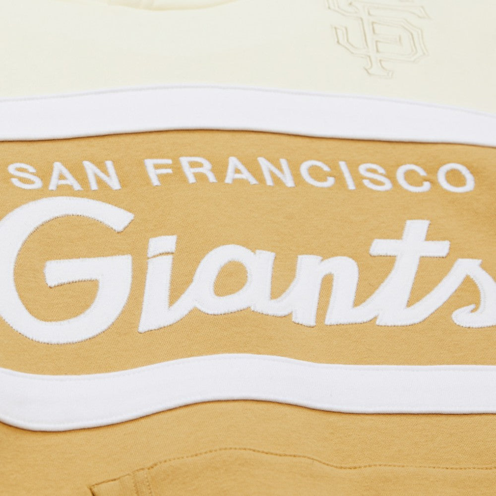 Tan/Cream San Francisco Giants Mitchell & Ness Head Coach Pullover Hoodie