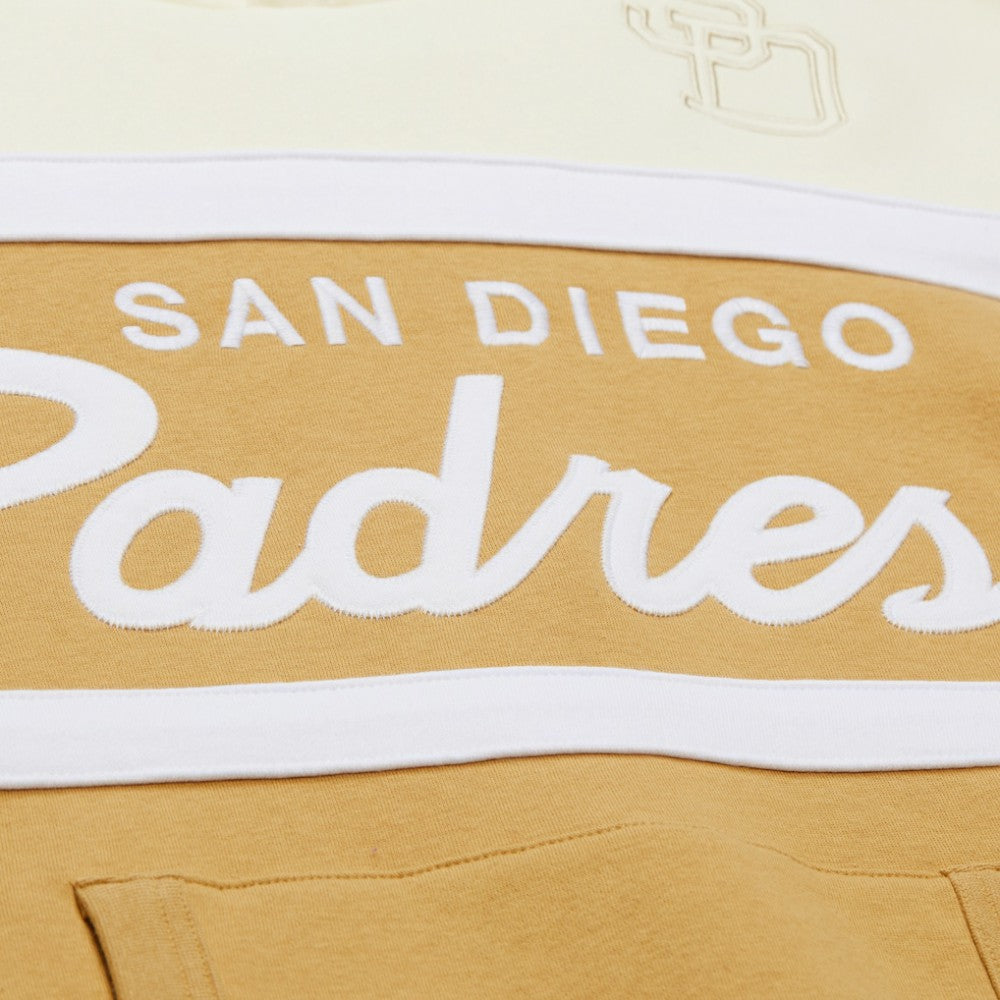 Tan/Cream San Diego Padres Mitchell & Ness Head Coach Pullover Hoodie