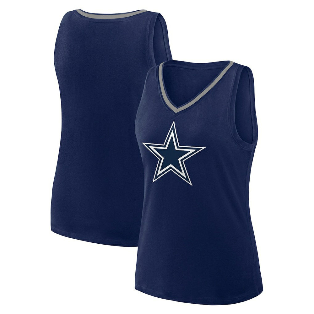 Logo Athletic Women's Stellar Win V-Neck Tank Top - Dallas Cowboys Tops