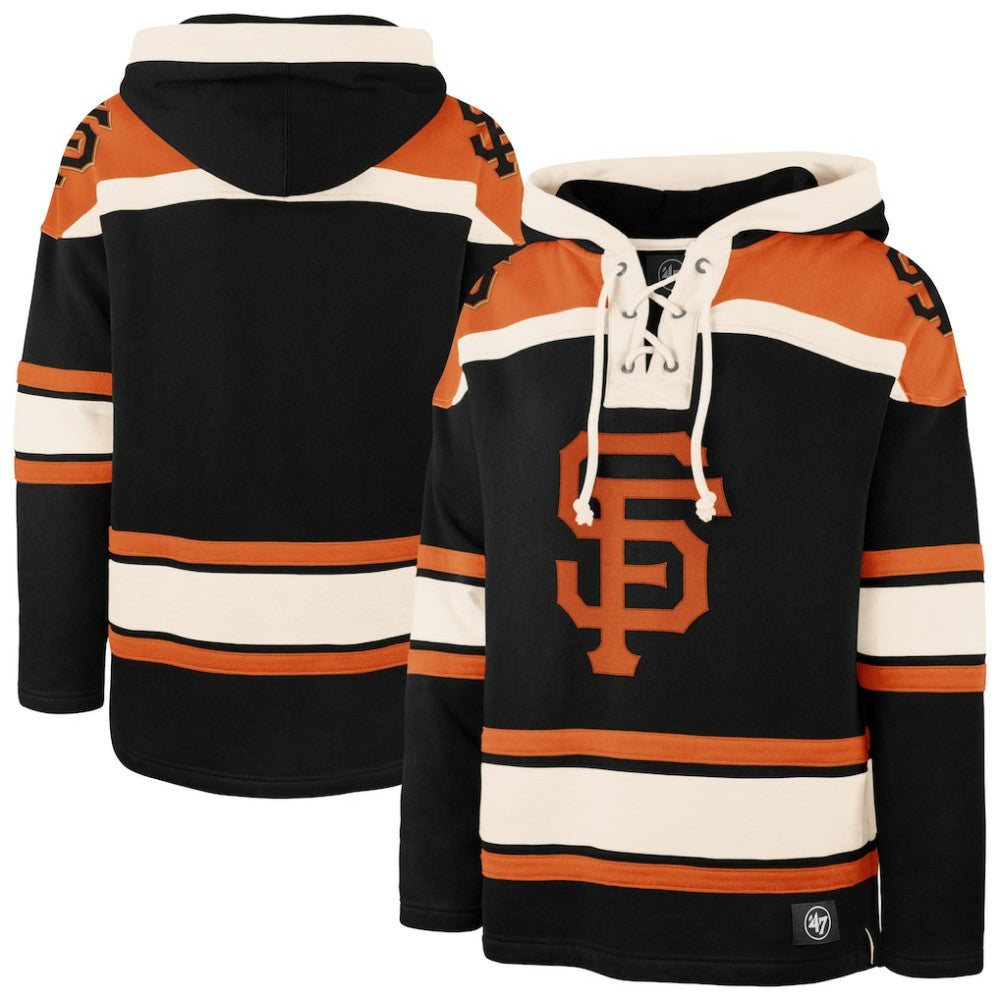 Black San Francisco Giants '47 Superior Lacer Pullover Hoodie