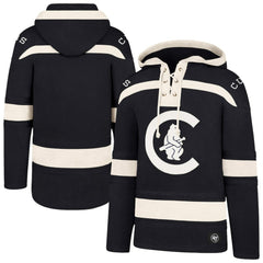 Navy Chicago Cubs '47 Superior Lacer Pullover Hoodie