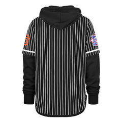 Black San Francisco Giants '47 Pinstripe Double Header Pullover Hoodie