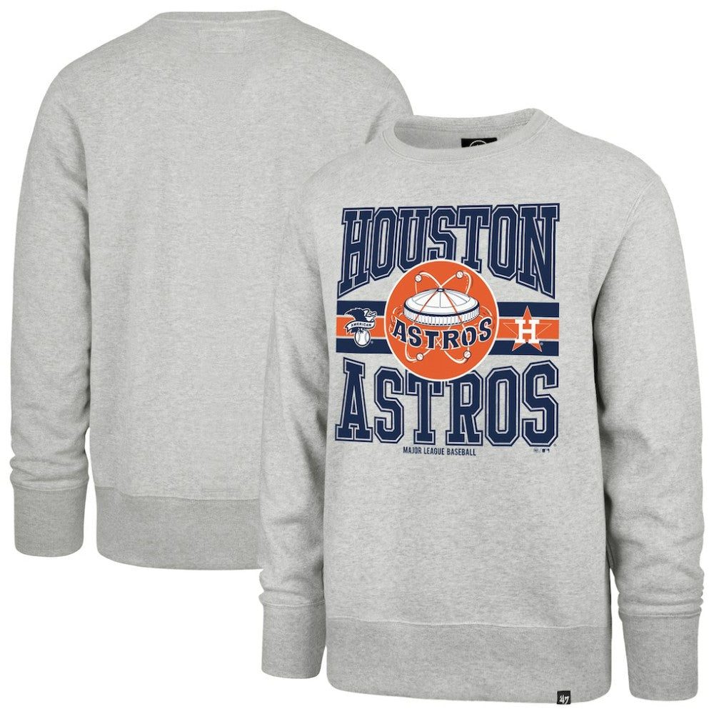 Gray Houston Astros '47 Letters Headline Pullover Sweatshirt