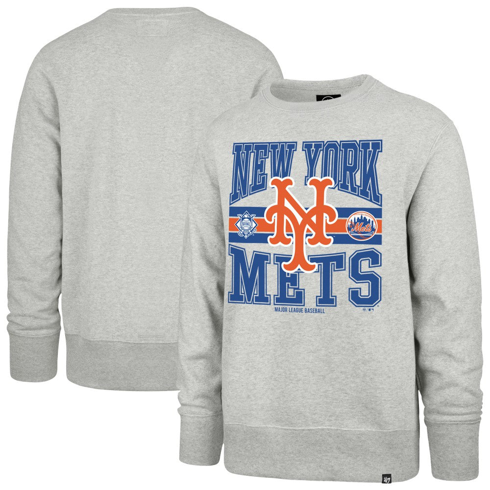 Gray New York Mets '47 Letters Headline Pullover Sweatshirt