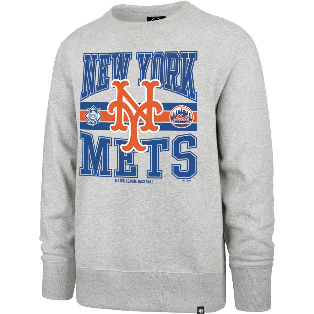 Gray New York Mets '47 Letters Headline Pullover Sweatshirt