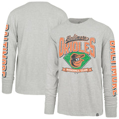 Gray Baltimore Orioles '47 Fair Ball Franklin Long Sleeve T-Shirt
