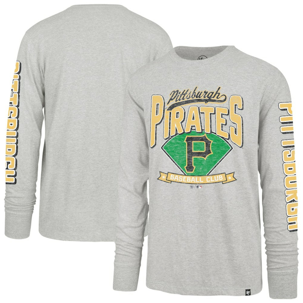 Gray Pittsburgh Pirates '47 Fair Ball Franklin Long Sleeve T-Shirt