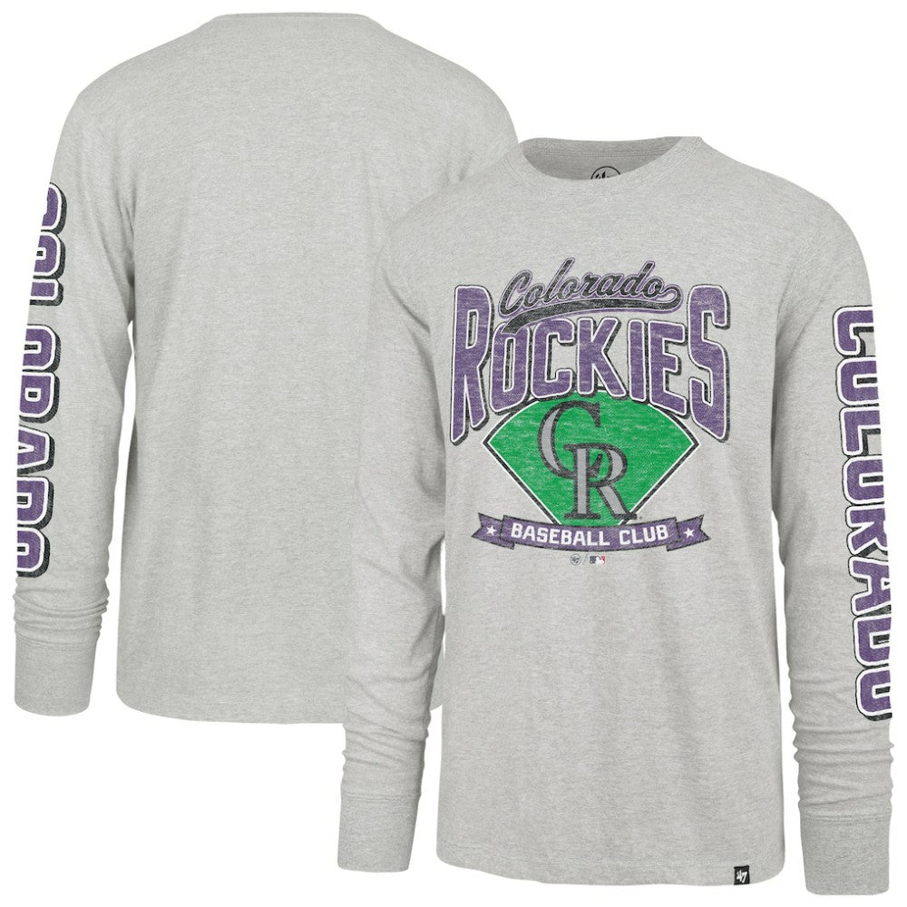 Gray Colorado Rockies '47 Fair Ball Franklin Long Sleeve T-Shirt