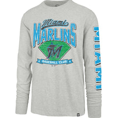 Gray Miami Marlins '47 Fair Ball Franklin Long Sleeve T-Shirt