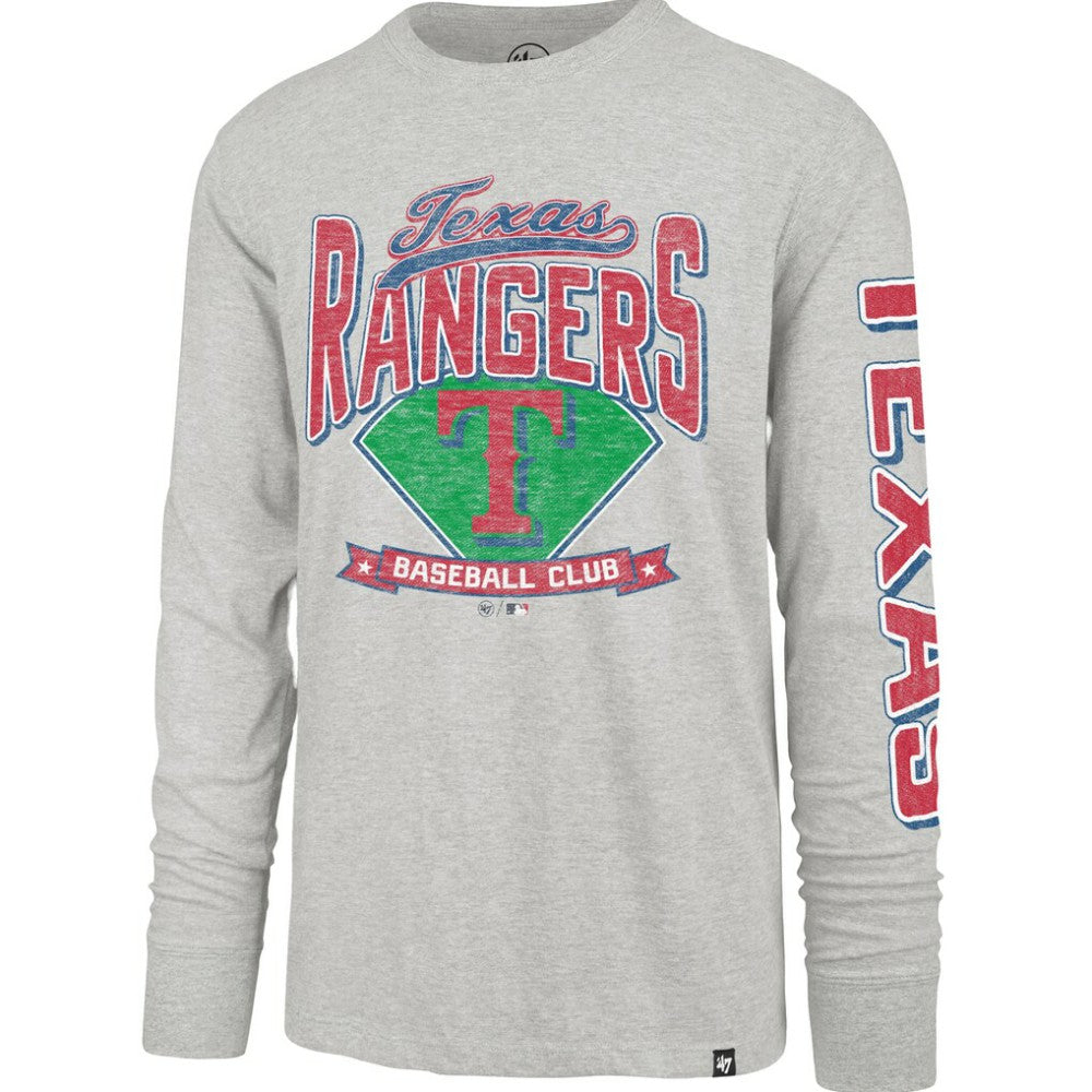 Gray Texas Rangers '47 Fair Ball Franklin Long Sleeve T-Shirt