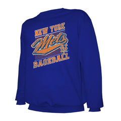 Royal New York Mets Stitches Lightweight Crew Sweatshirt