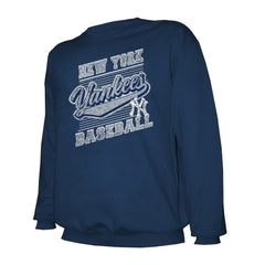 Navy New York Yankees Stitches Lightweight Crew Sweatshirt