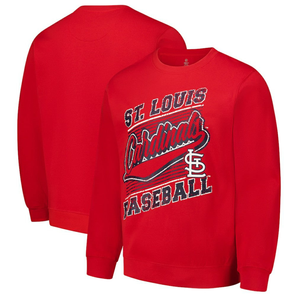 Red St. Louis Cardinals Stitches Lightweight Crew Sweatshirt