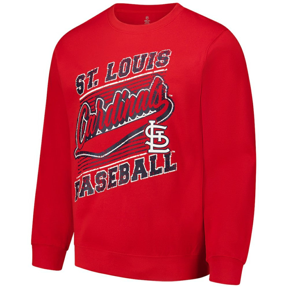 Red St. Louis Cardinals Stitches Lightweight Crew Sweatshirt