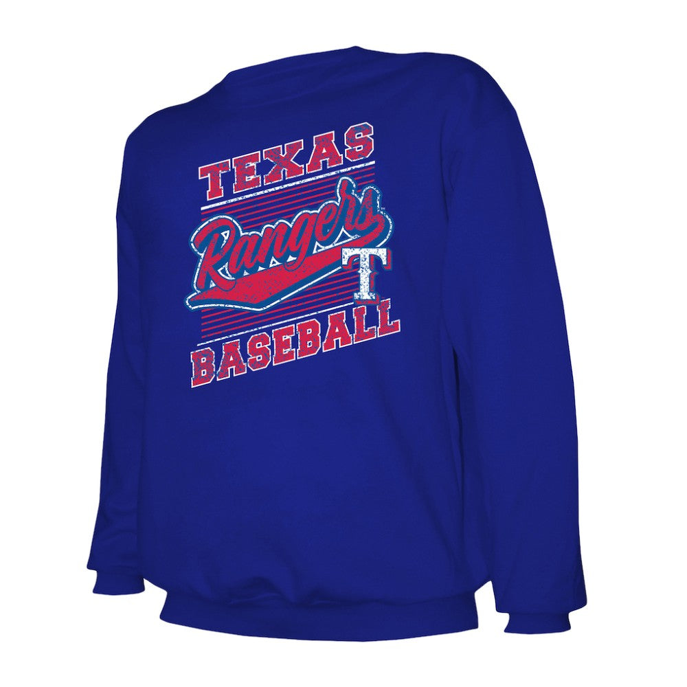 Royal Texas Rangers Stitches Lightweight Crew Sweatshirt