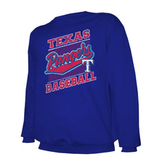 Royal Texas Rangers Stitches Lightweight Crew Sweatshirt