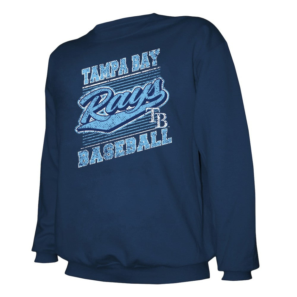 Navy Tampa Bay Rays Stitches Lightweight Crew Sweatshirt