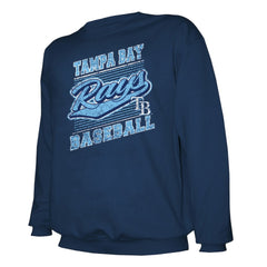 Navy Tampa Bay Rays Stitches Lightweight Crew Sweatshirt
